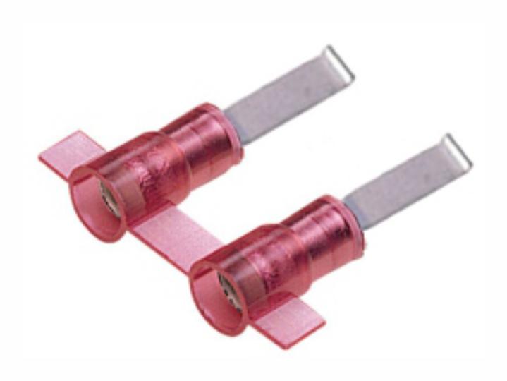 Lipped Blade  Terminals-Nylon Insulated-Double crimp Reel Fed