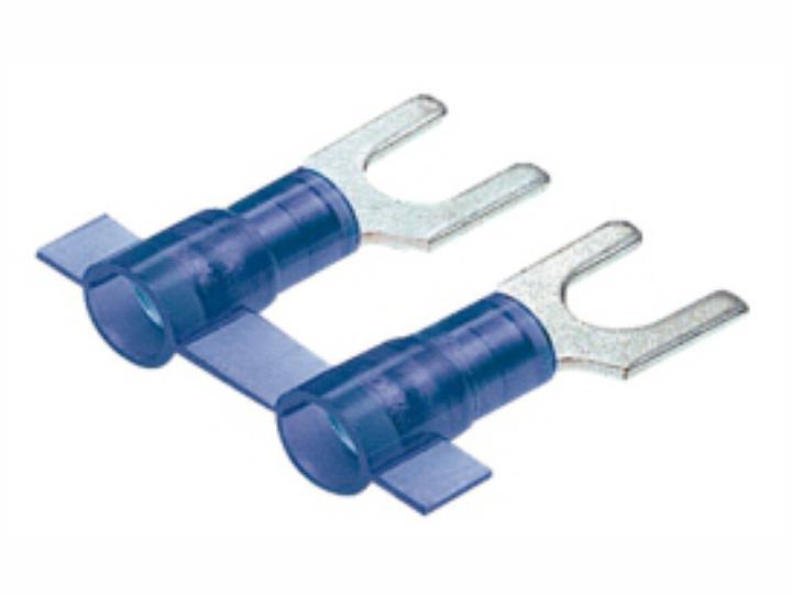 Spade Terminals-Nylon Insulated-Double crimp  Reel Fed